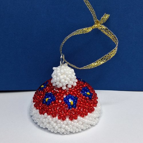 Bonnet de noël en perles