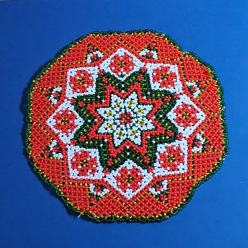 Napperon de noël en perles