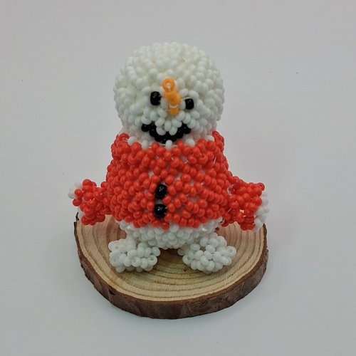 Bonhomme de neige en perles