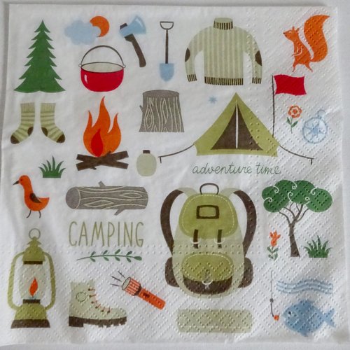 Serviette en papier randonnée ,sac à dos ,camping