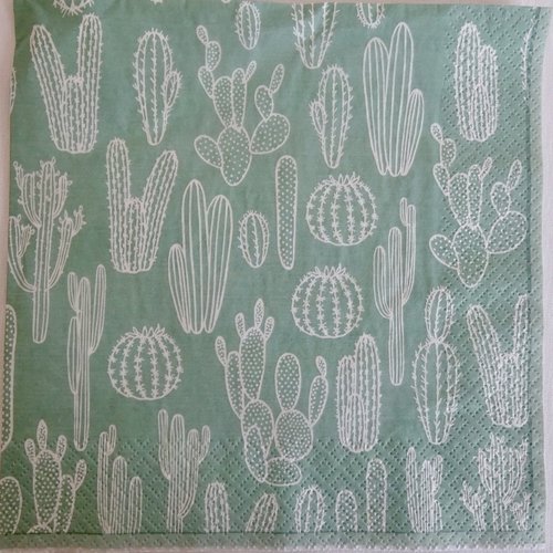 Serviette en papier cactus