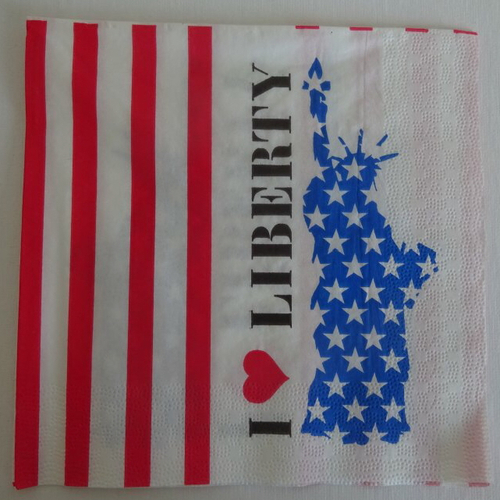 Serviette en papier  i love liberty