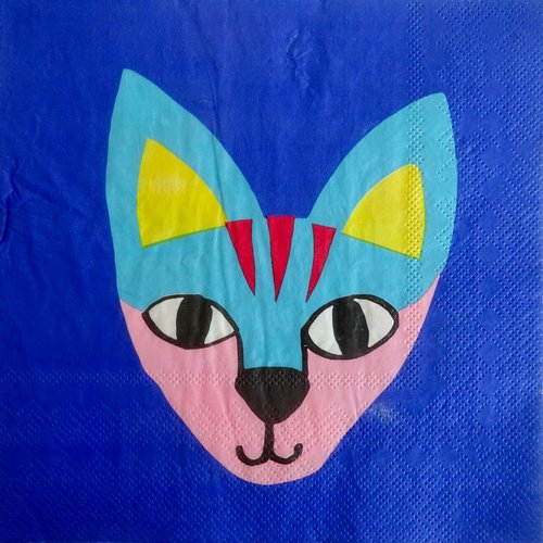 Serviette en papier motif tigre,hyène, multicolore