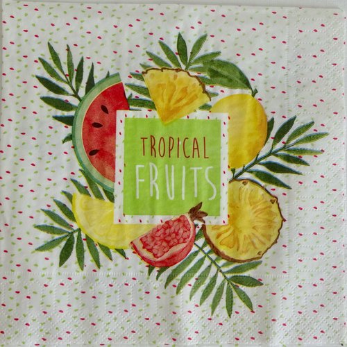 Serviette en papier fruit tropical