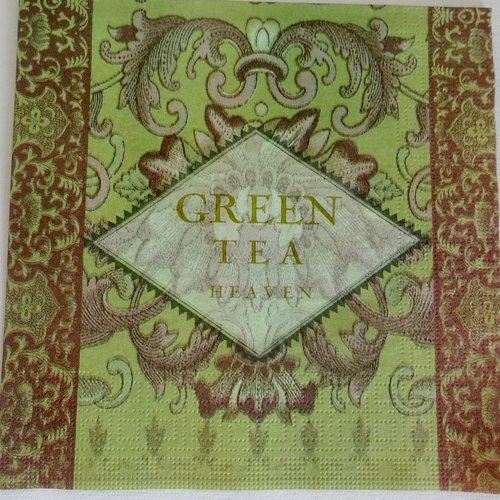 Serviette en papier green tea ,thé vert
