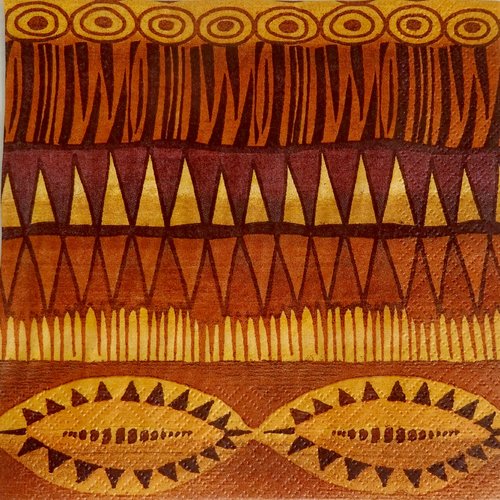 Serviette en papier motif ethnique africain