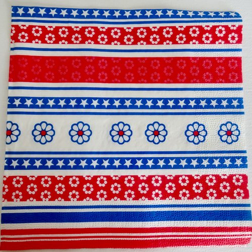 Serviette en papier frise drapeau américain