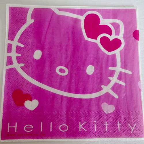Serviette en papier hello kitty