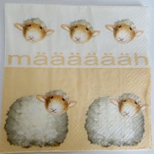 Serviette en papier mouton