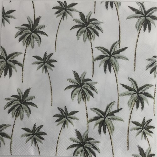 Serviette en papier motif palmier