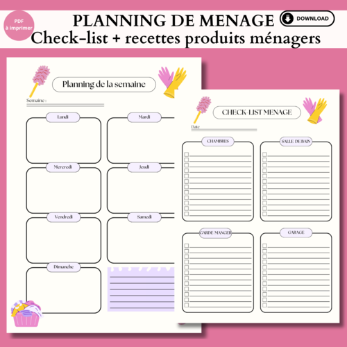 Planning de ménage de printemps – organisation facile & produits ménagers maison