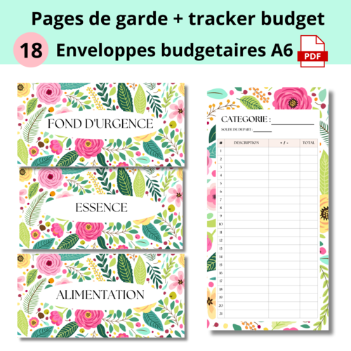Kit budget enveloppes – pdf imprimable (a6, suivi financier)