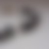Bracelet chapelet connecteurs de perles rondes semi précieuses obsidienne