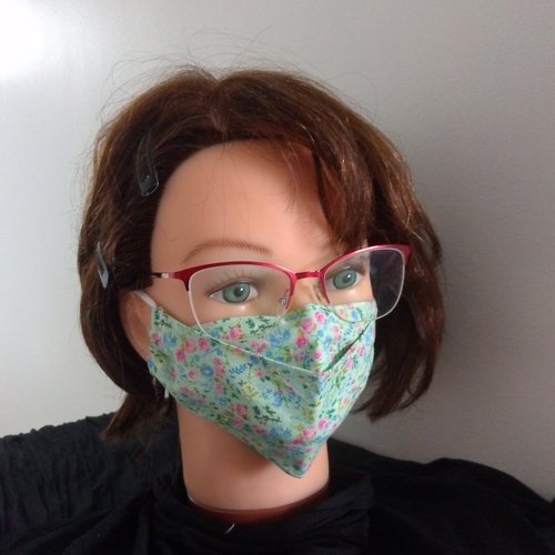 3d - masque barrière alternatif 3d tissu en coton liberty - ado, femme