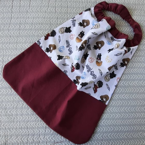 Serviette de table élastiquée, serviette carrée, pochette harry potter pour repas maison ou cantine scolaire