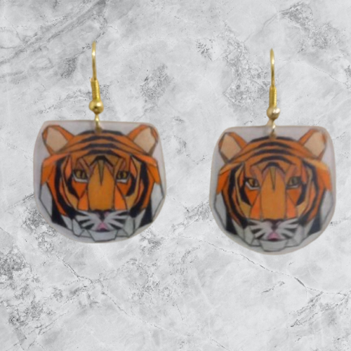 Boucles d'oreilles tigre