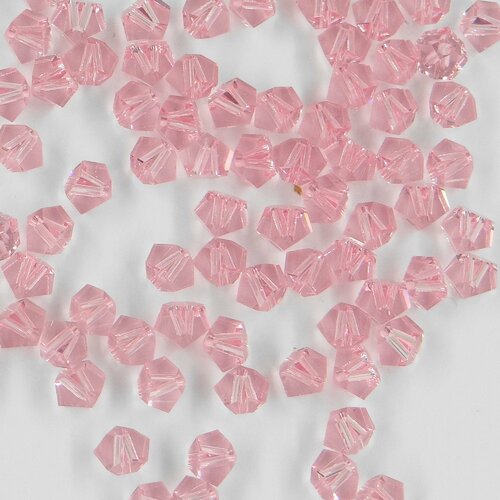 60 FACETTES Cristal de Bohême 4MM LIGHT ROSE