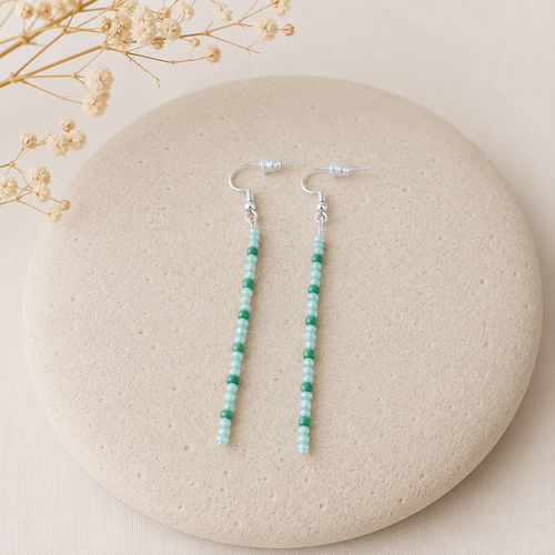 Boucles d’oreilles pendantes vertes