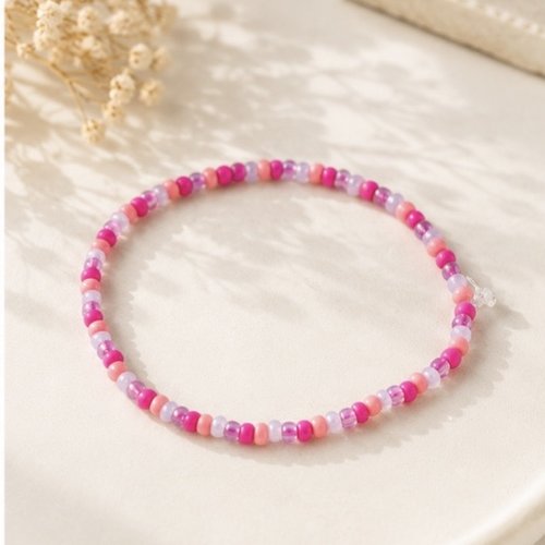 Bracelet élastique roses