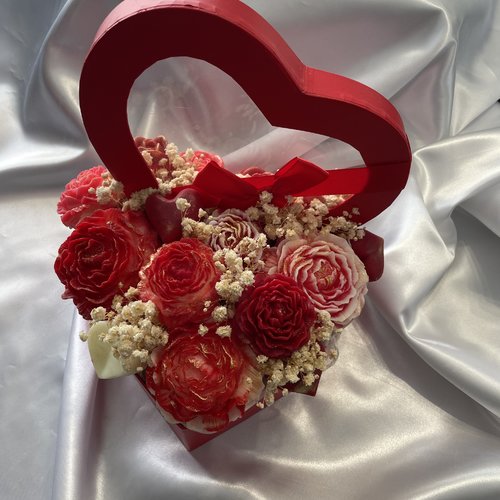 Bouquet cœur passion & élégance
