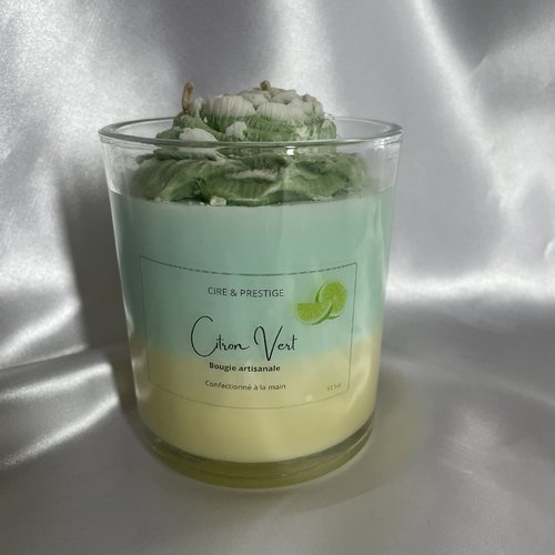 Bougie coulée citron vert