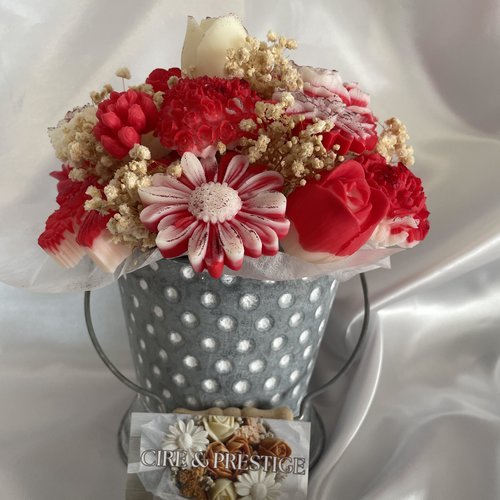 Bouquet parfumé rouge et blanc