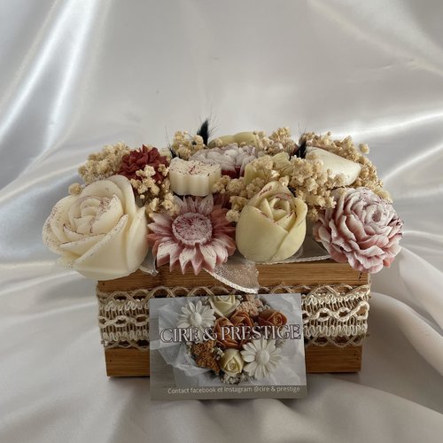 Bouquet nude et bordeaux