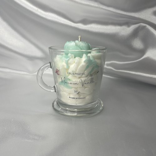 Bougies gourmandes macaron vanille