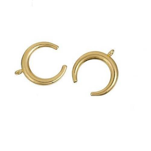 Pendentifs Breloques LUNE 16mm x 11m en acier inoxydable doré LOT DE 4 ou 10