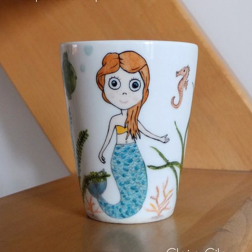 Mug en porcelaine peint à la main "lili"