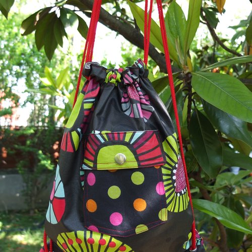 Sac à dos en toile enduite