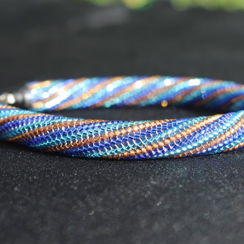 Bracelet "spirale bleue"