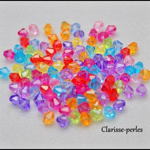 Perles intercalaires toupis acryliques 6mm