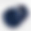 Cordon cuir rond couleur bleu foncé diamètre 2mm, cuir bracelet, collier