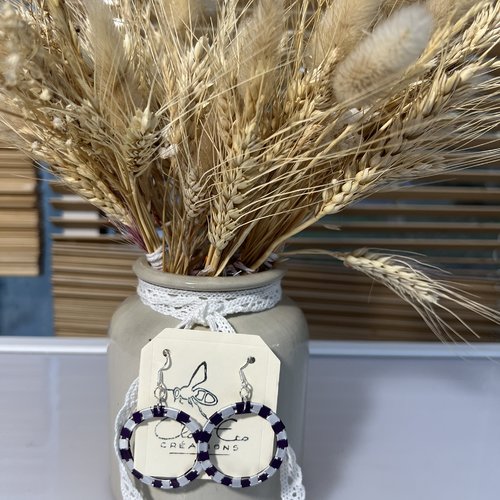 Boucles d'oreilles réalisées avec des capsules de café