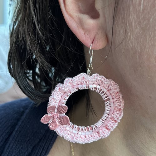 Boucles d'oreilles réalisées avec des capsules de café