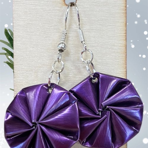 Boucles d oreilles upcycling