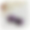 Boucles d'oreilles violettes 16 mm, crochets argentés.