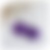 Boucles d'oreilles perles violettes filet métal , crochets argentés