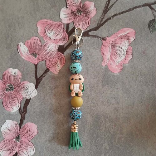Porte clé fait main avec tortue