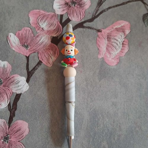 Stylo rétractable  personnage clown