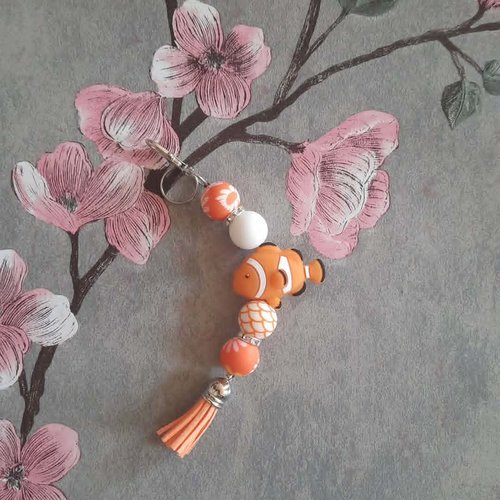 Porte clé fait main avec poisson clown