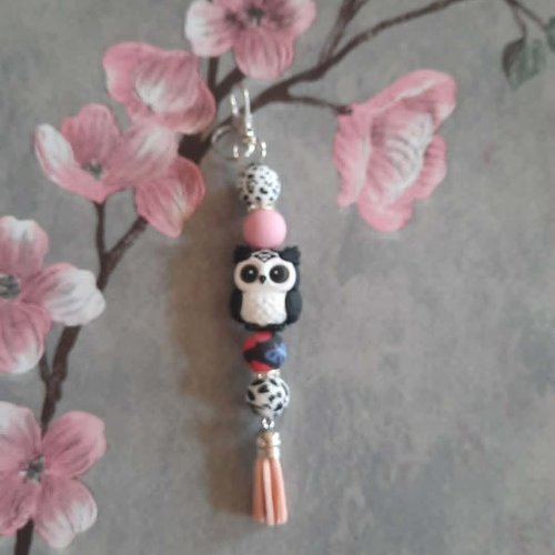 Porte clé fait main avec hibou