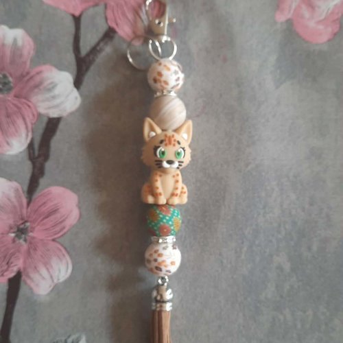 Porte clé fait main avec  lionceau
