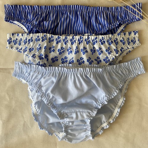 Lot de 3 culottes en coton intérieur soie