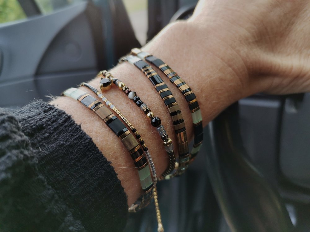 Ensemble de bracelets ruban élastique pour femme, avec coquillage -   France