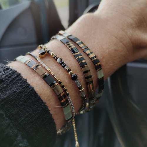 Bracelet en perles plates pour femme au choix bracelet japonais miyuki tila idée de cadeau pour femme