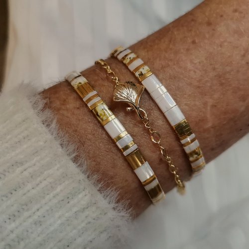 Bracelet miyuki tila blanc doré bracelet japonais pour femme ensemble de bijoux miyuki