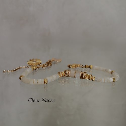 Bracelet surfeur coquillage cauri - Bijoux Créative Perles