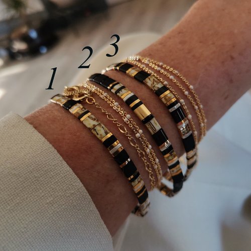 Bracelet miyuki pour femme   au choix   bracelets japonais noir or beige